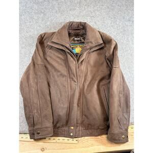 VTG 90s Wilsons Adventure Bound Chore Work Jacket Brown Thermal Insulation Large